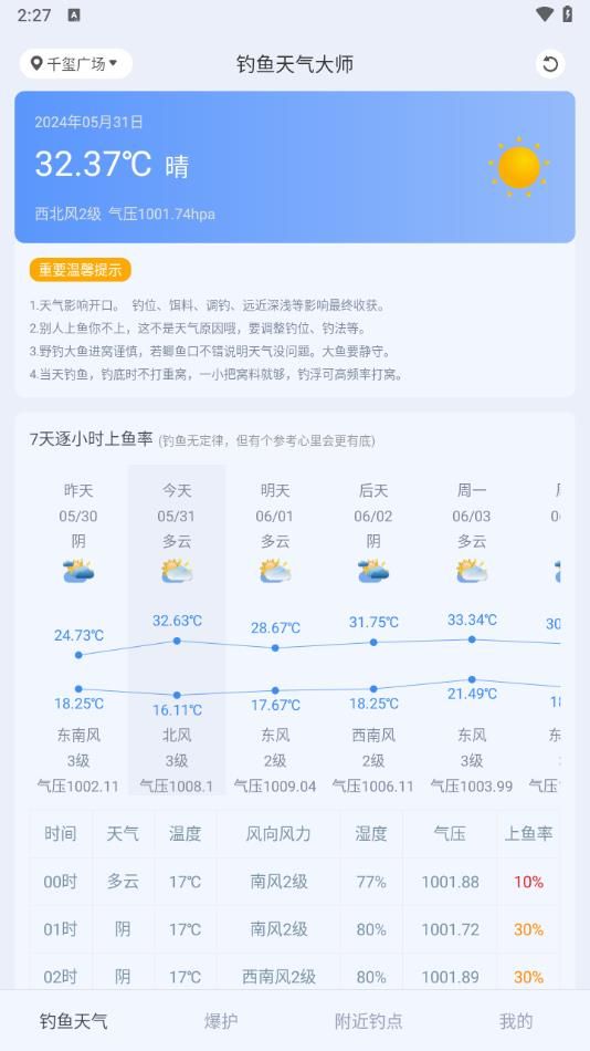 钓鱼天气大师软件